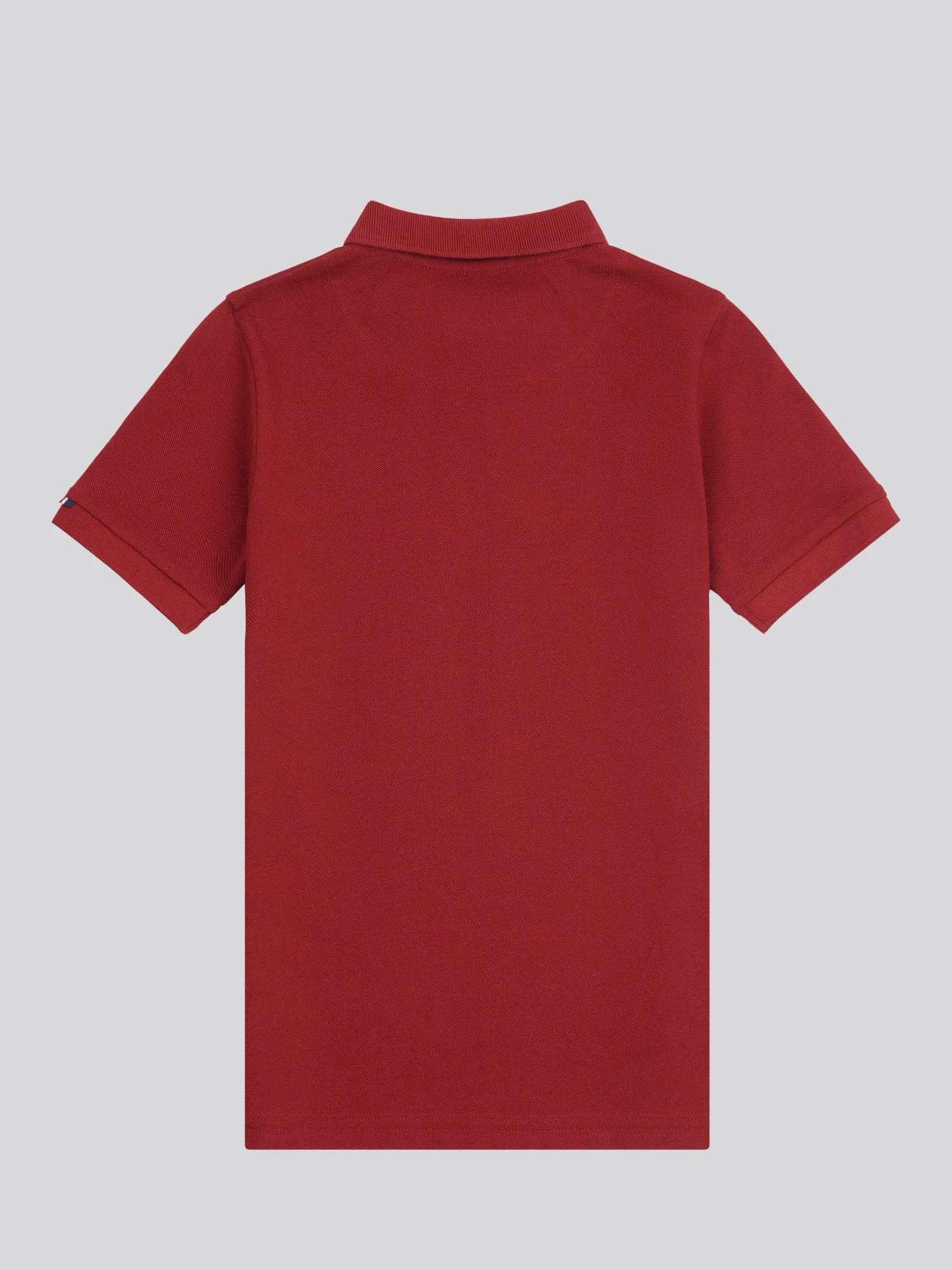 Boys Double Horsemen Polo Shirt in Tibetan Red