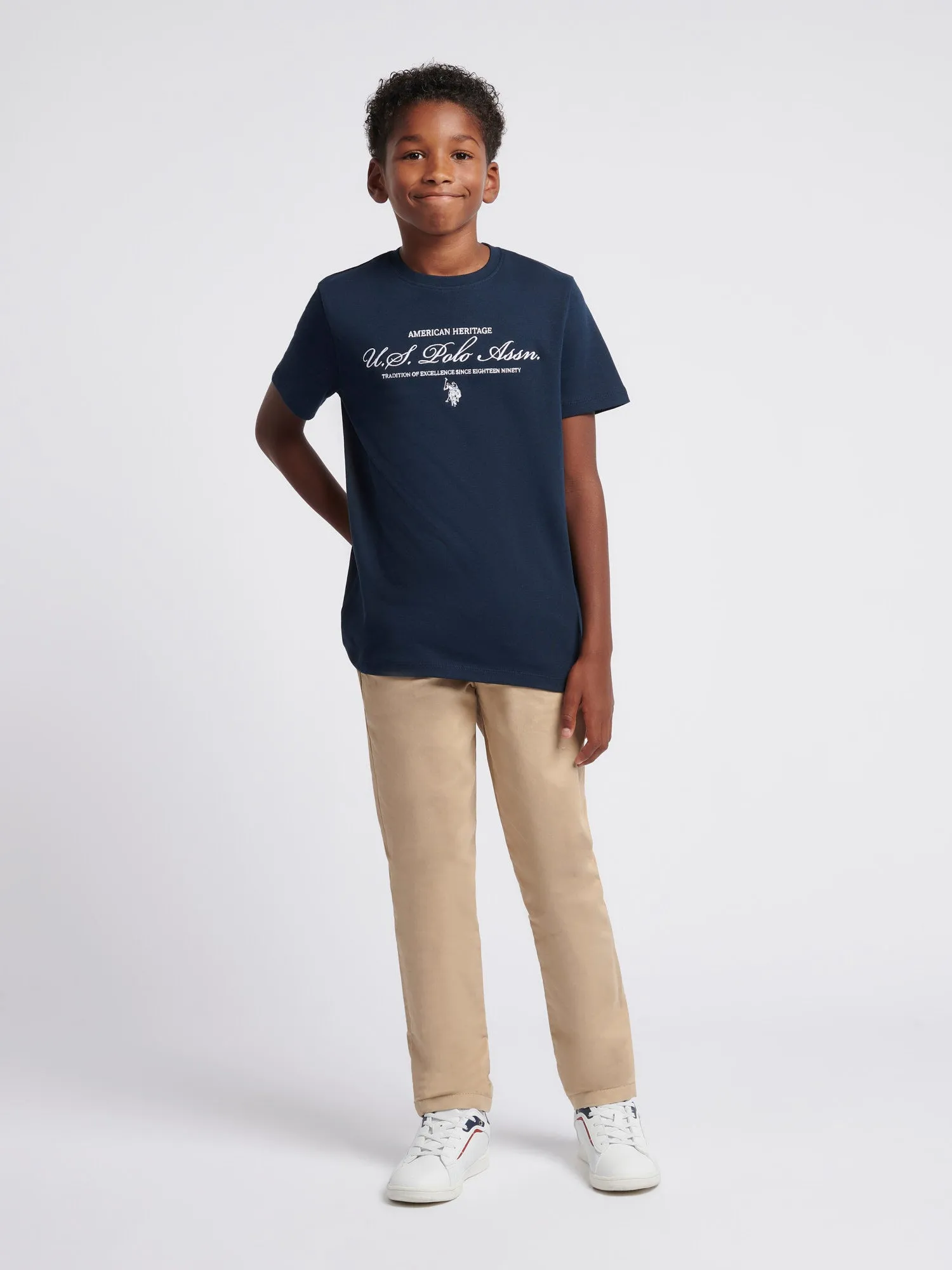 Boys Premium Graphic T-Shirt in Dark Sapphire Navy