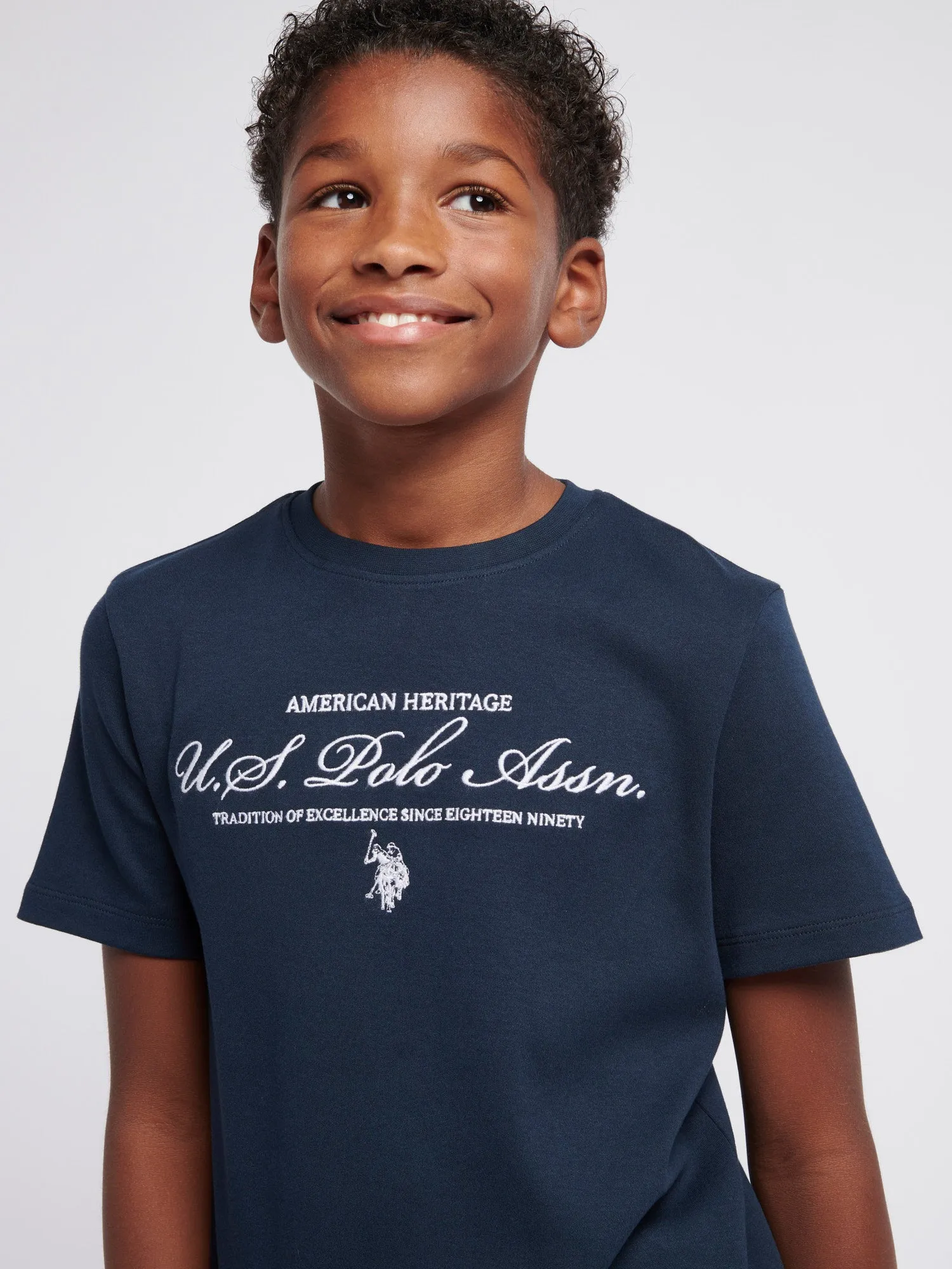 Boys Premium Graphic T-Shirt in Dark Sapphire Navy