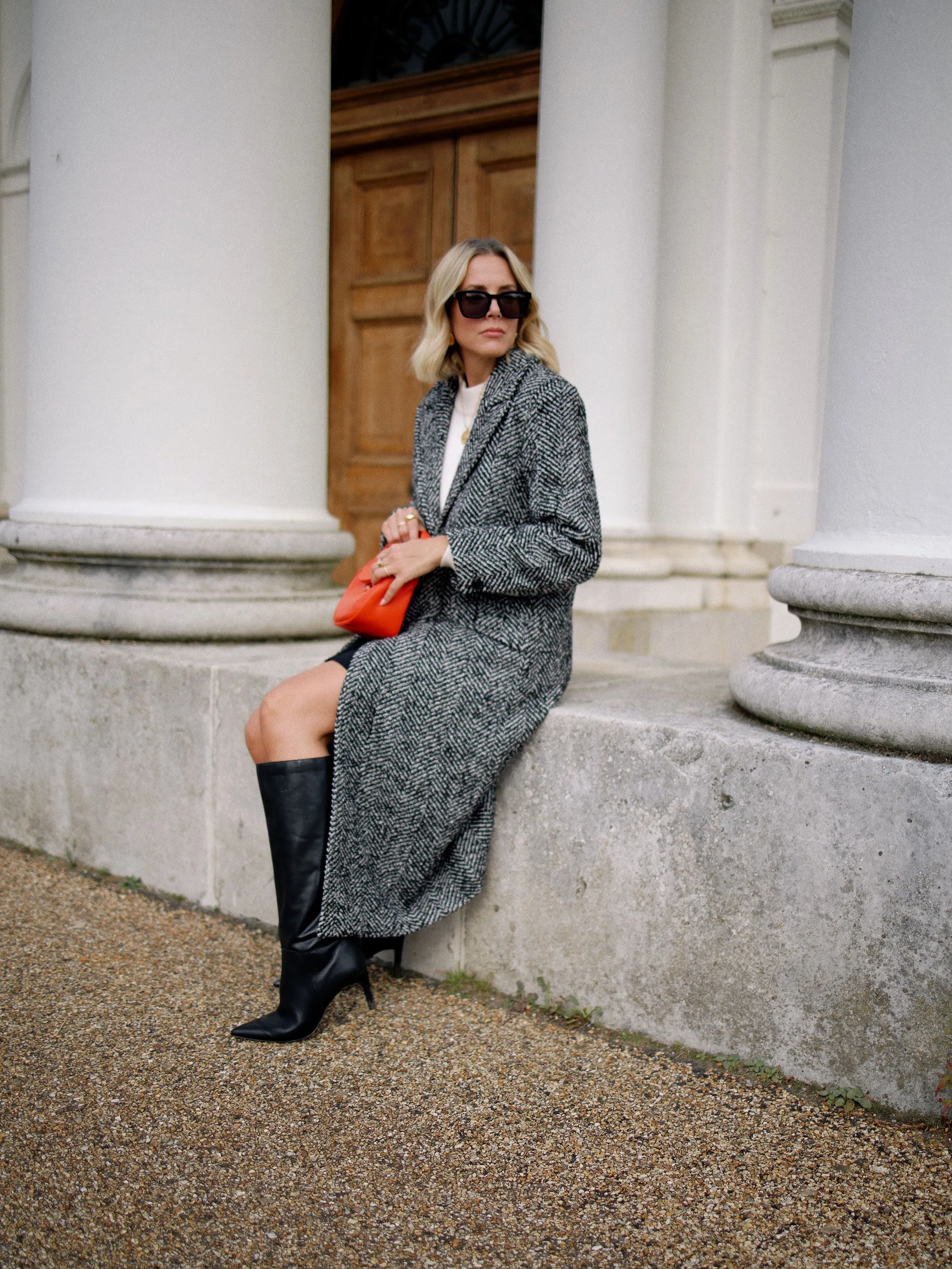 Chantelle Herringbone Coat