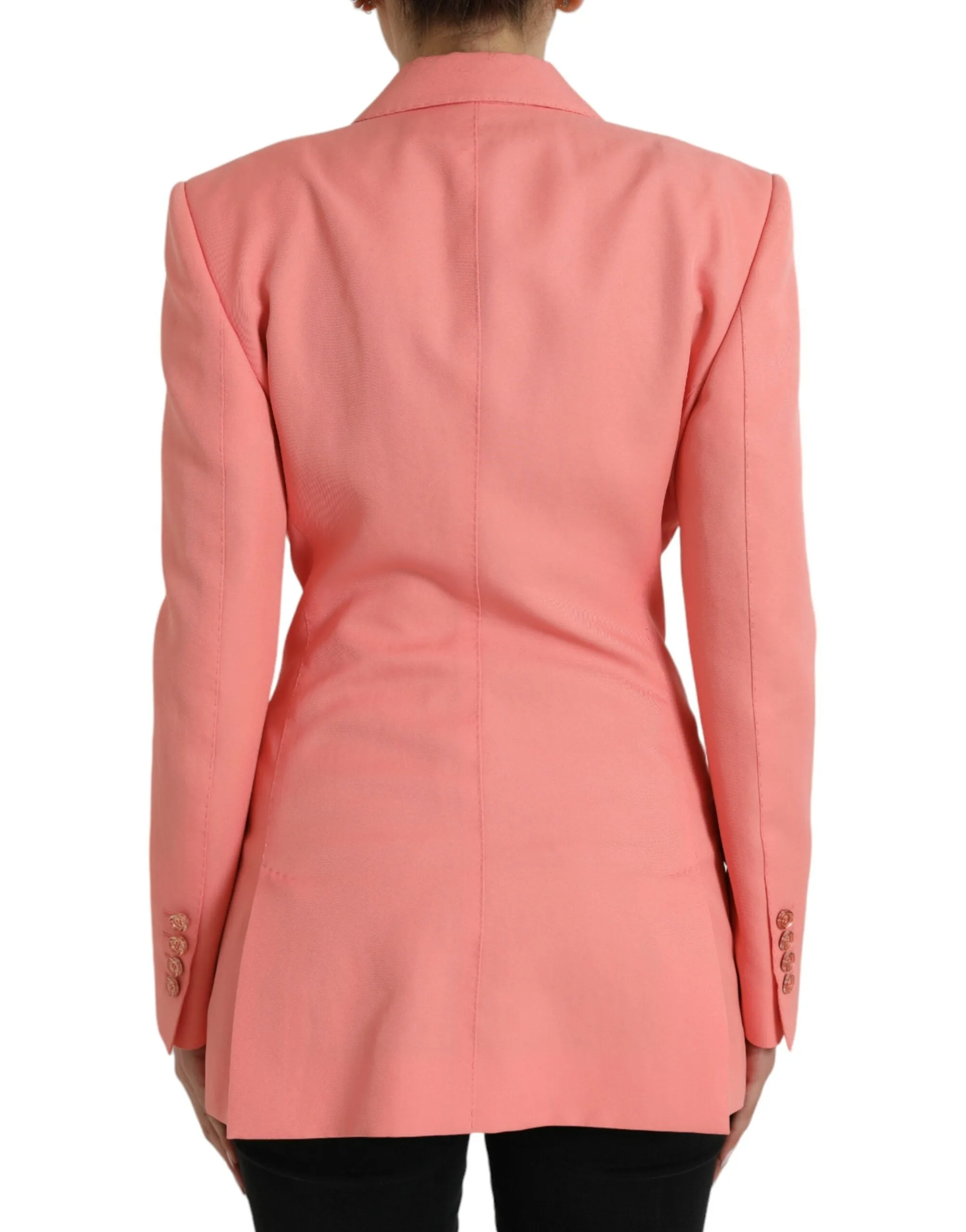 Chic Pink Peak Lapel Blazer