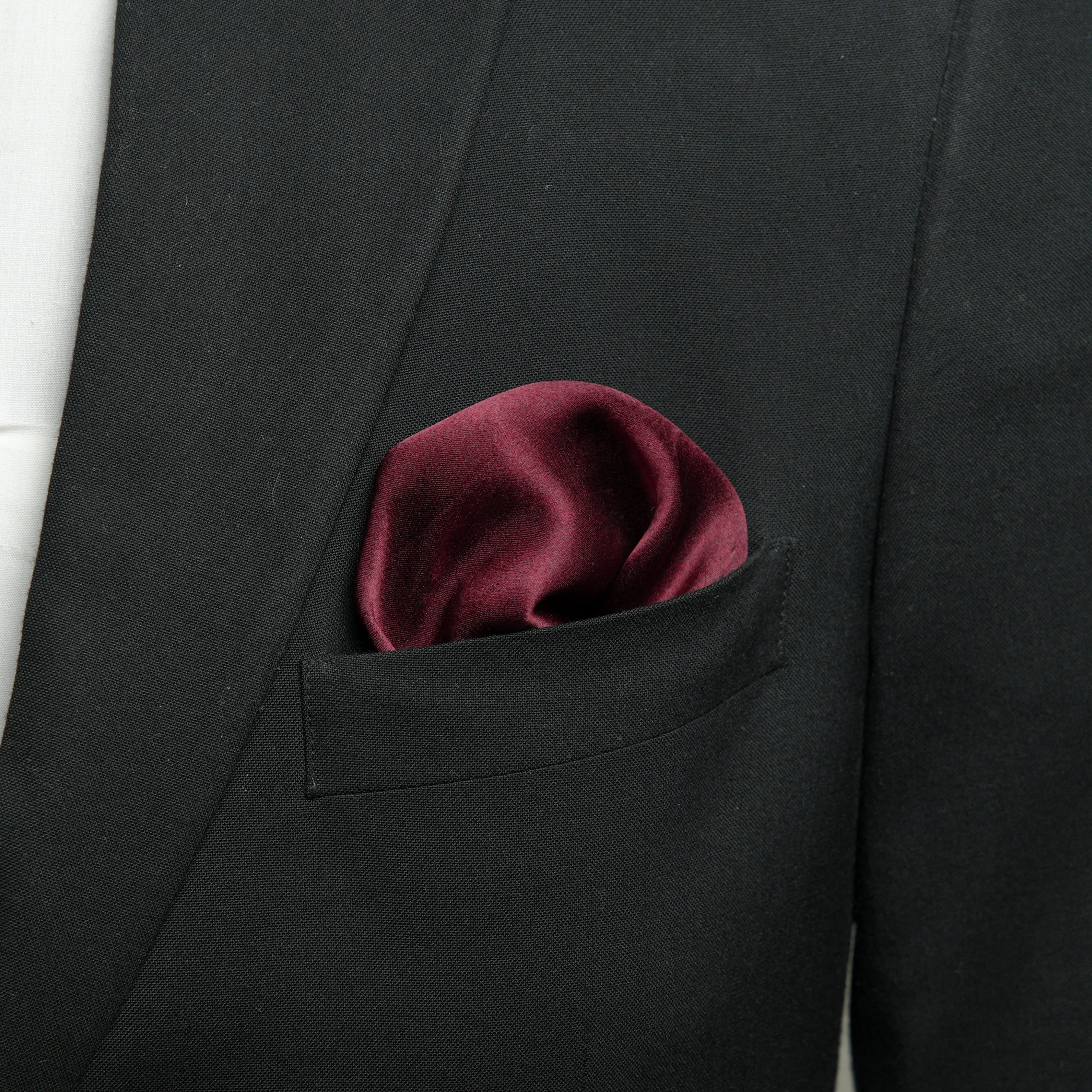 Chokore Burgundy & Mustard Silk Pocket Square - Solids Range