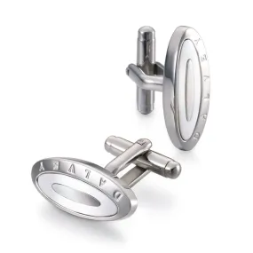 Dalvey ECLIPSE CUFFLINKS White Onyx