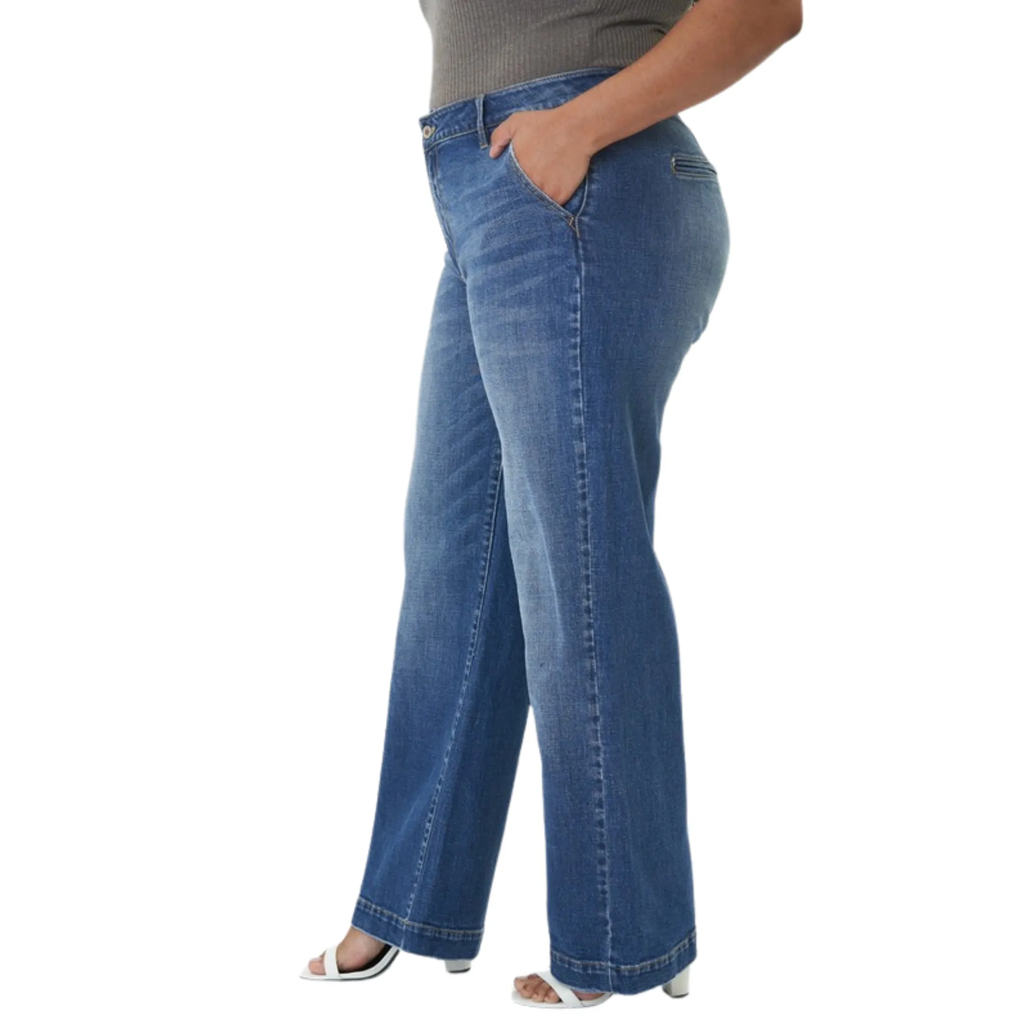 High Rise Wide Leg Jeans