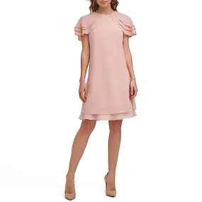 Jessica Howard Women's Short Sleeve Boat Neck Dress, Blush