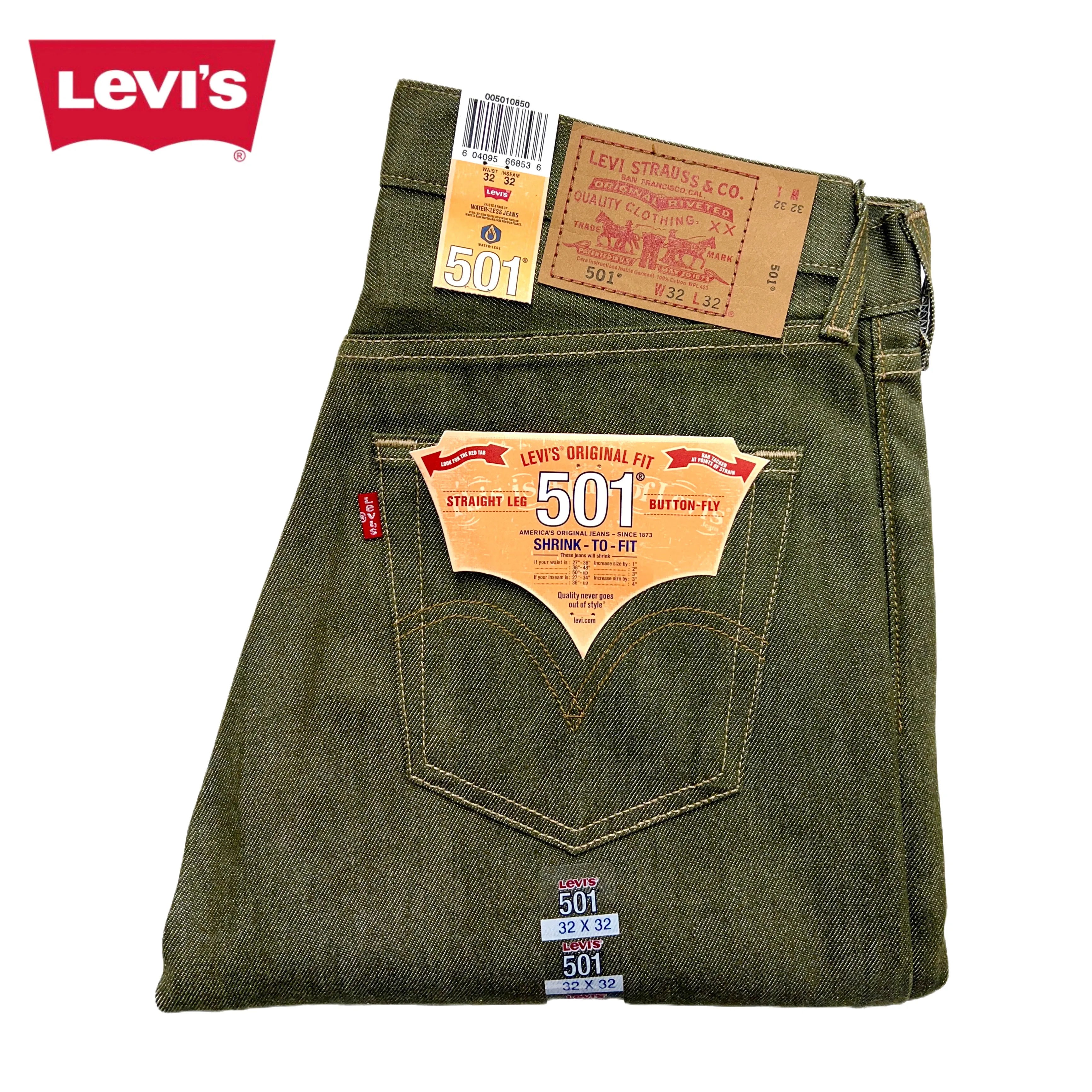 Levi's 501 Shrink-to-Fit - Denim Olive