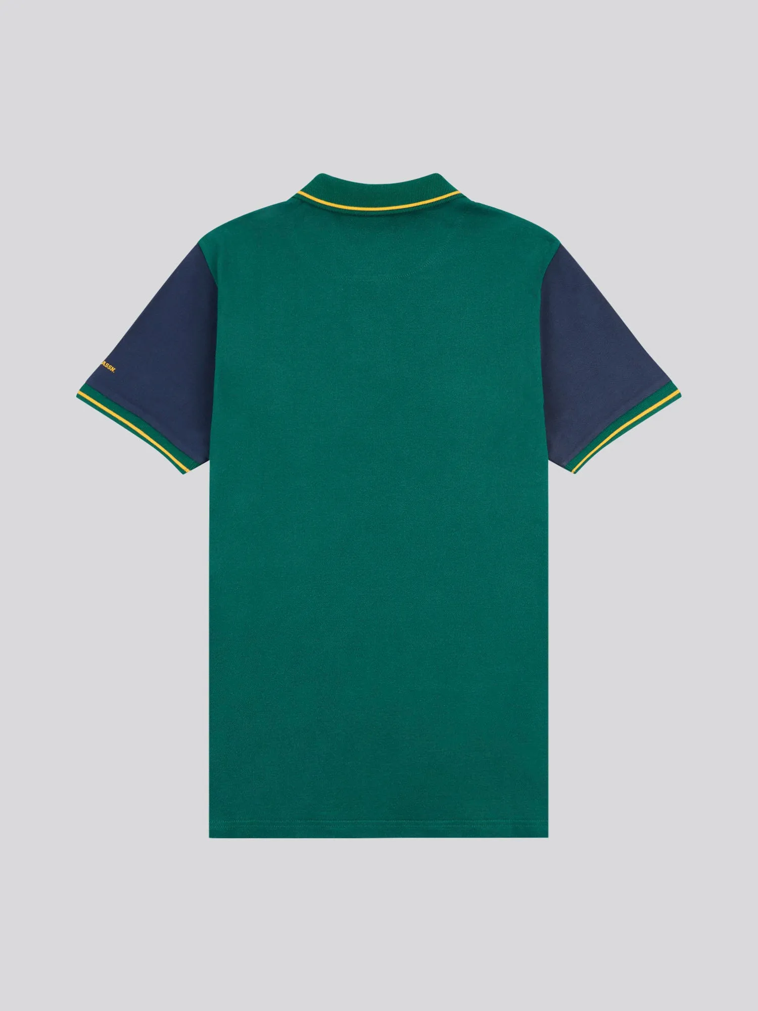 Mens Sash Pique Polo Shirt in Rain Forest