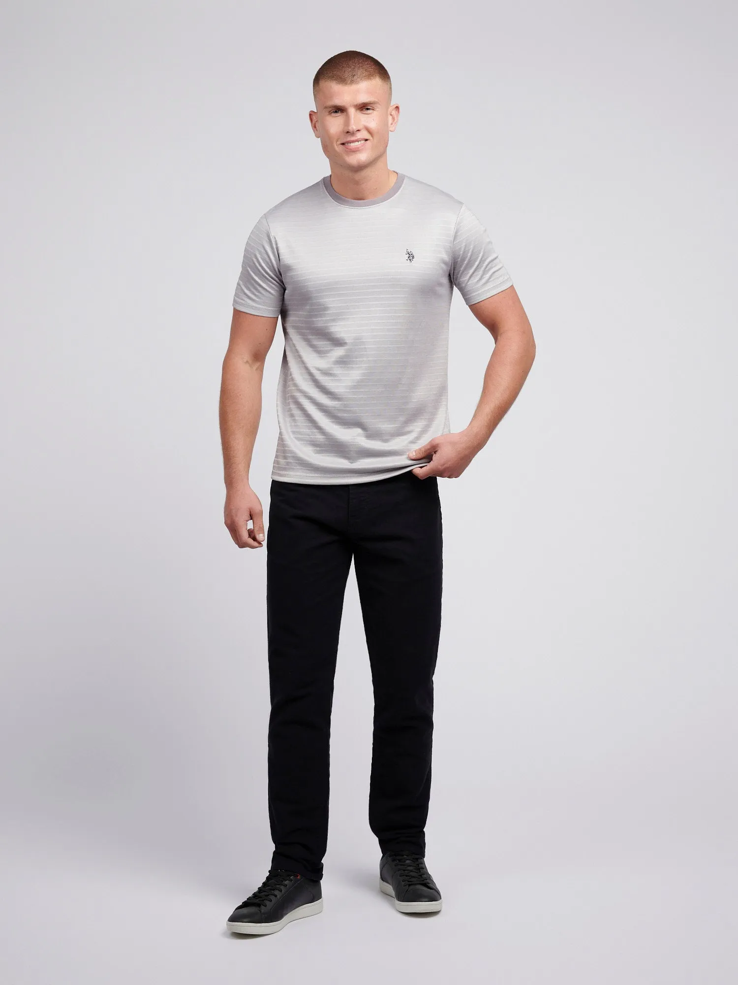 Mens Textured T-Shirt in Skyrocket