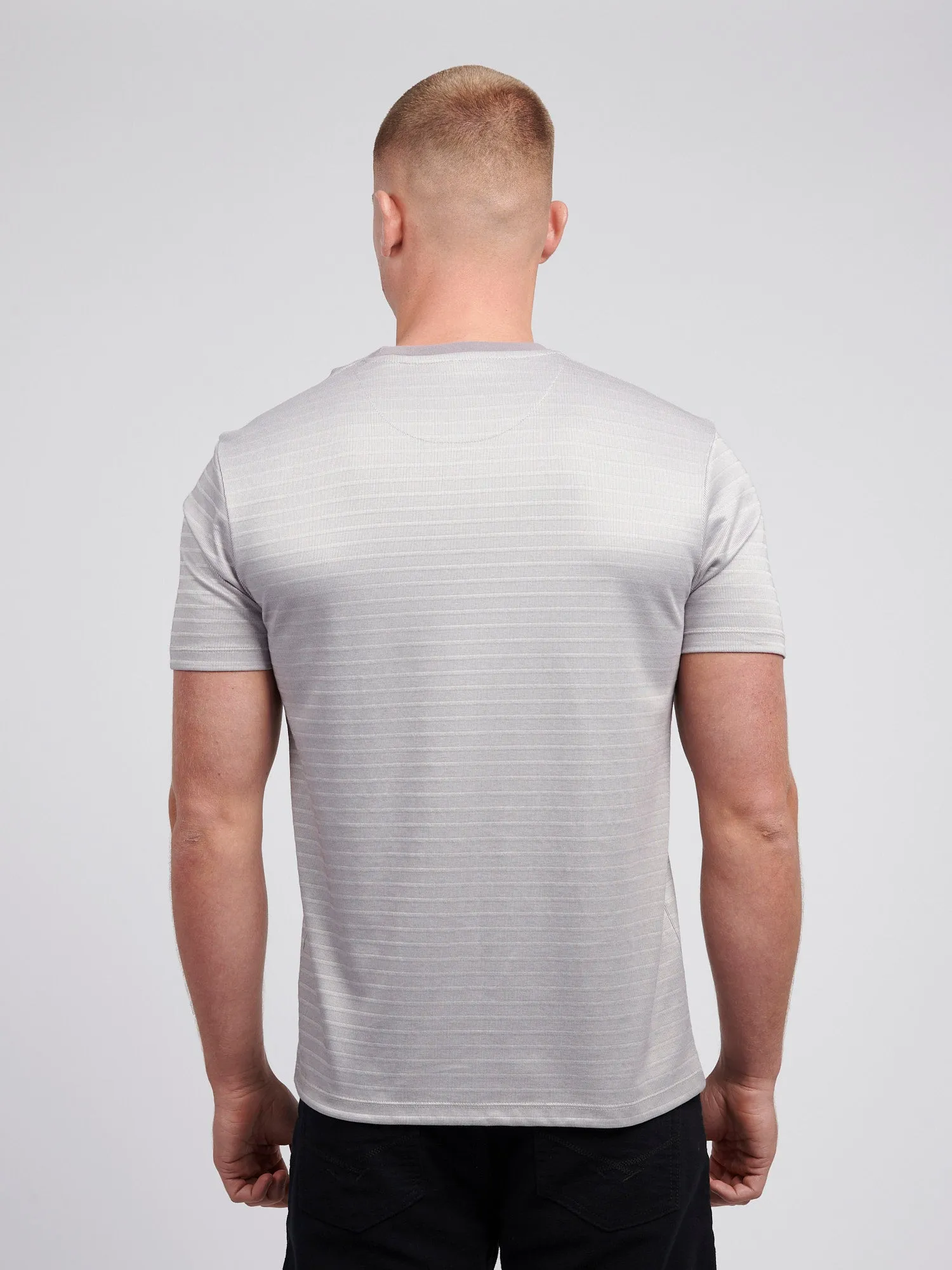 Mens Textured T-Shirt in Skyrocket