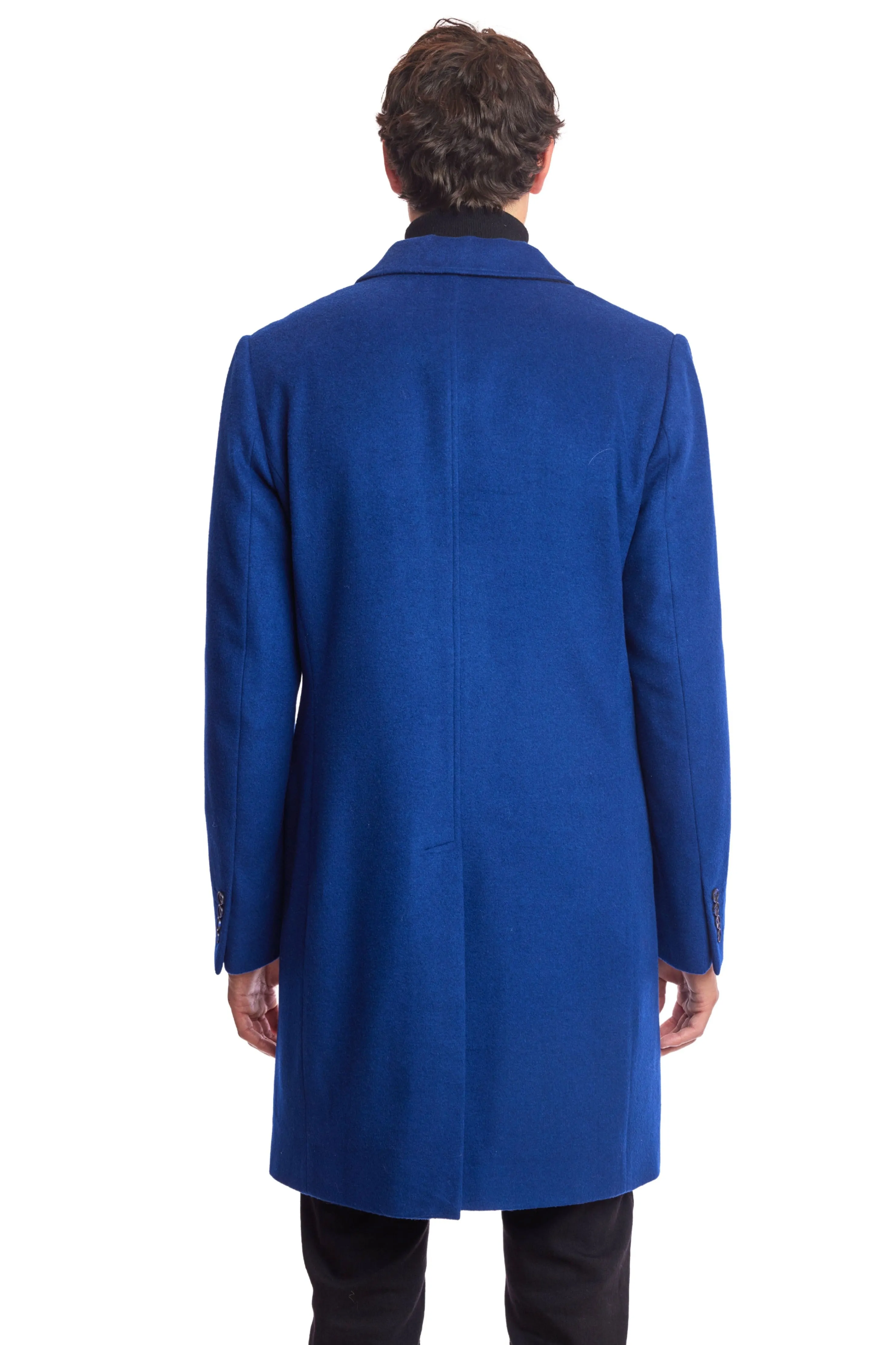 Peak DB Coat - slim - Royal Sapphire Blue Soft Touch