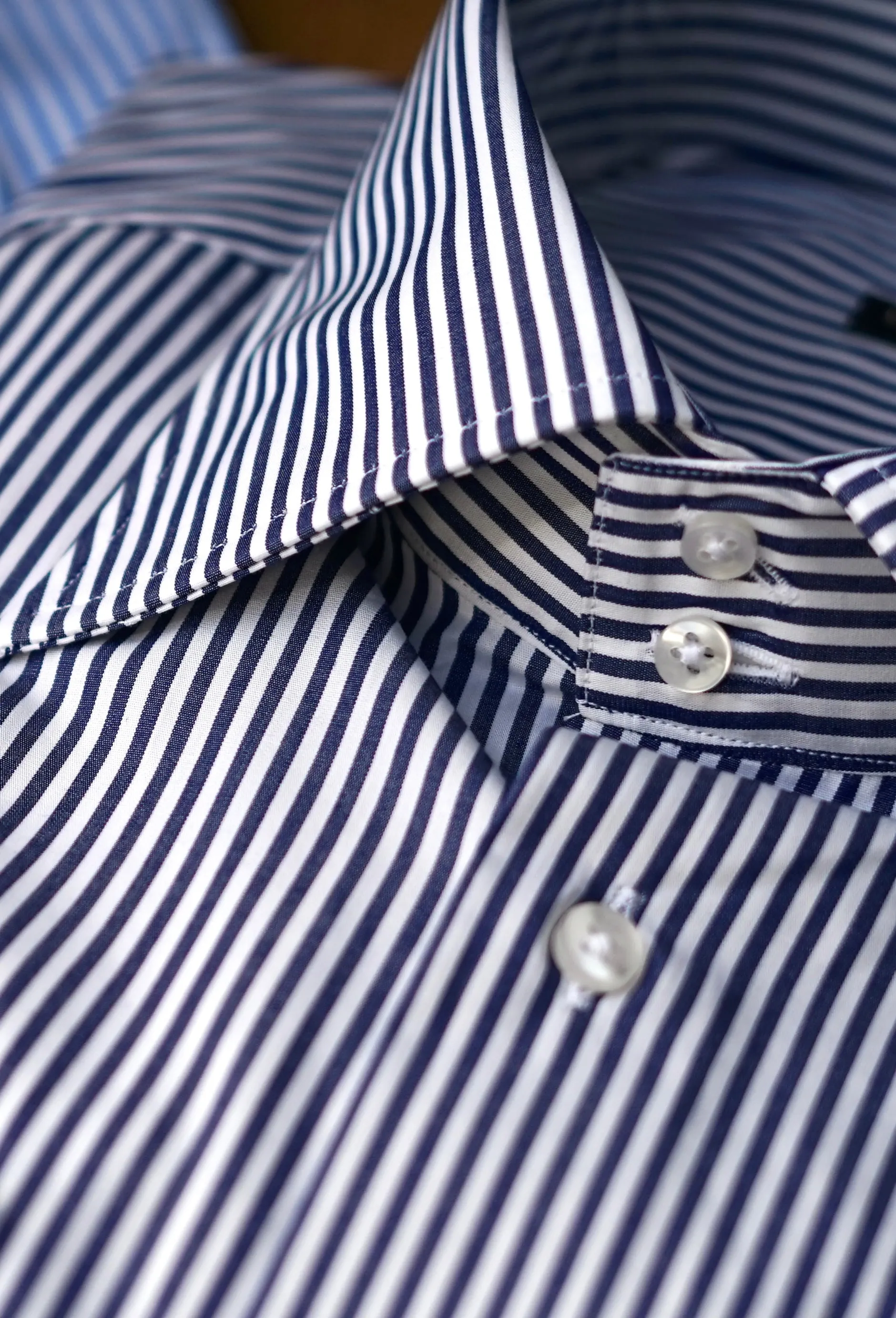 Ramona Blue Pinpoint Cotton Dress Shirt