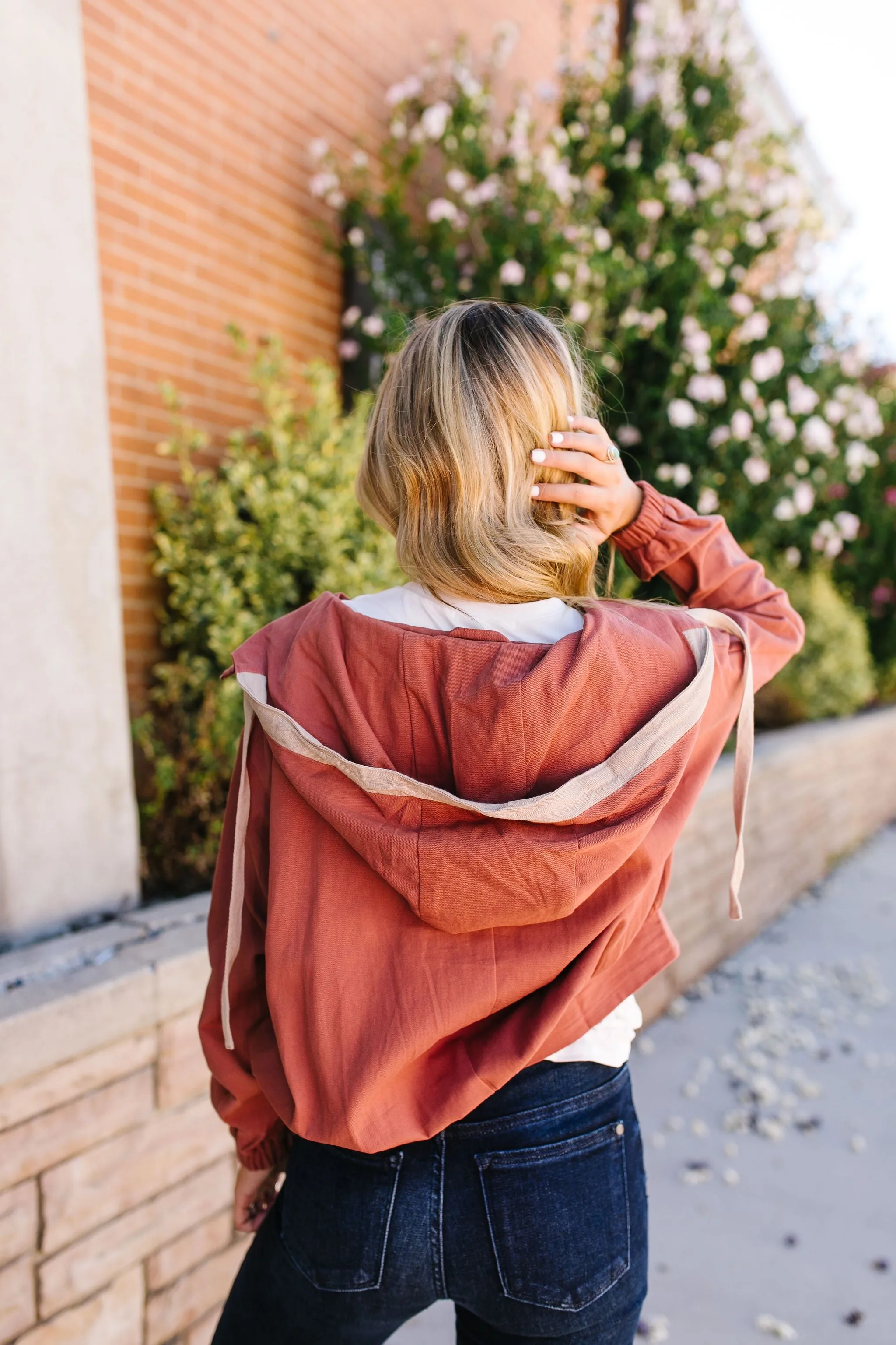 Relaxed Rust Hoodie