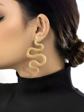 Sexy and Exaggerated Avant-Garde Snake Earrings For Women Fashion Trendy Rock Jewelry