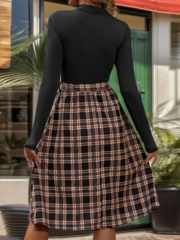 Trendy A-Line Belted Dress for Office Wear