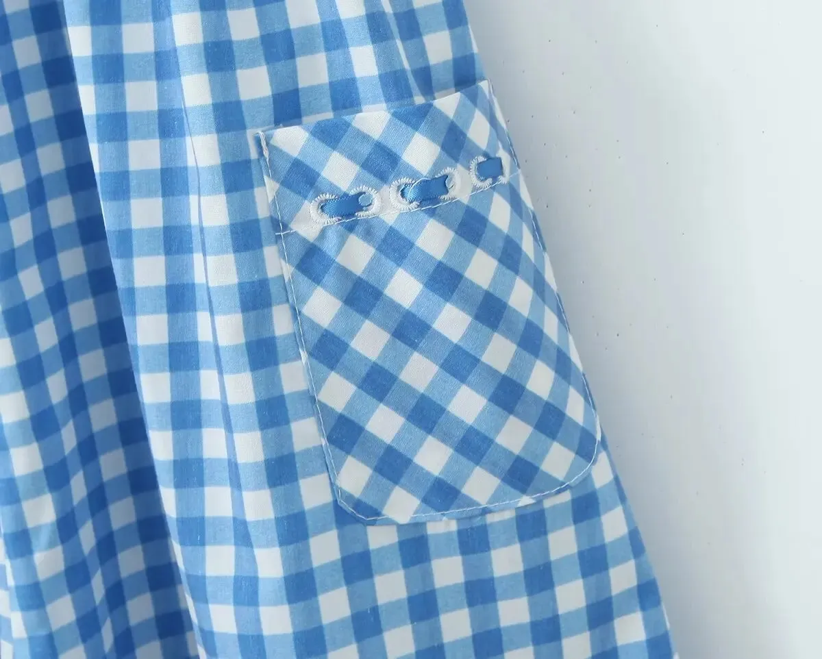 Trendy Gingham Picnic-Perfect Midi Dress