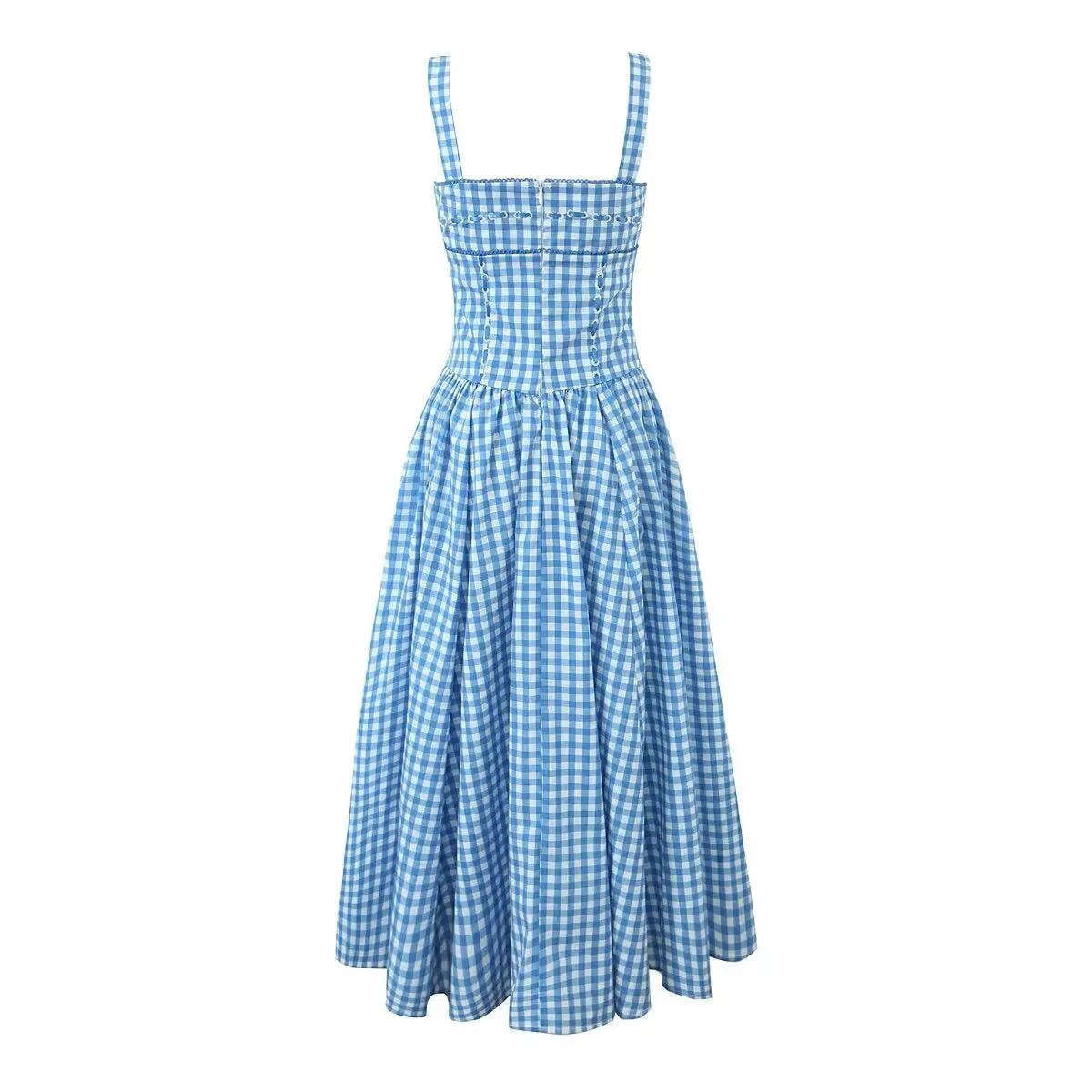 Trendy Gingham Picnic-Perfect Midi Dress