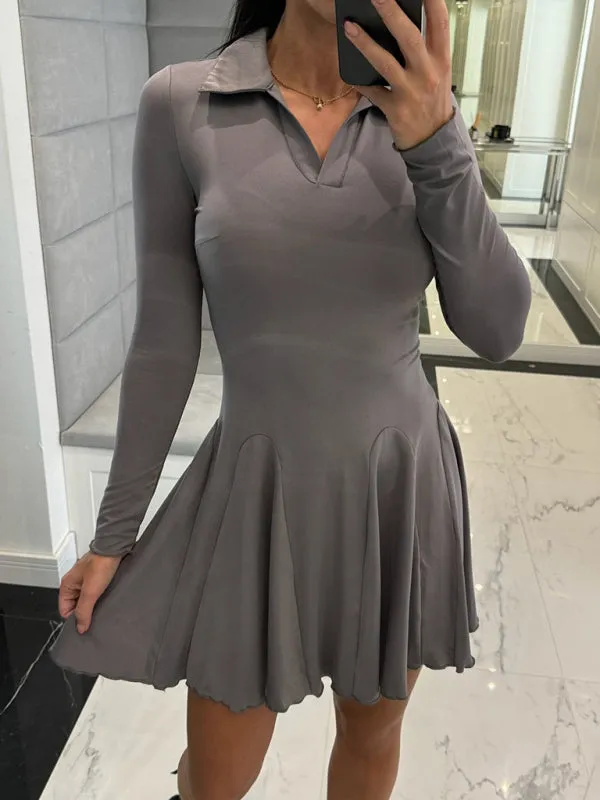 Trendy Polo Drop-Waist Mini Dress for Casual Vibes