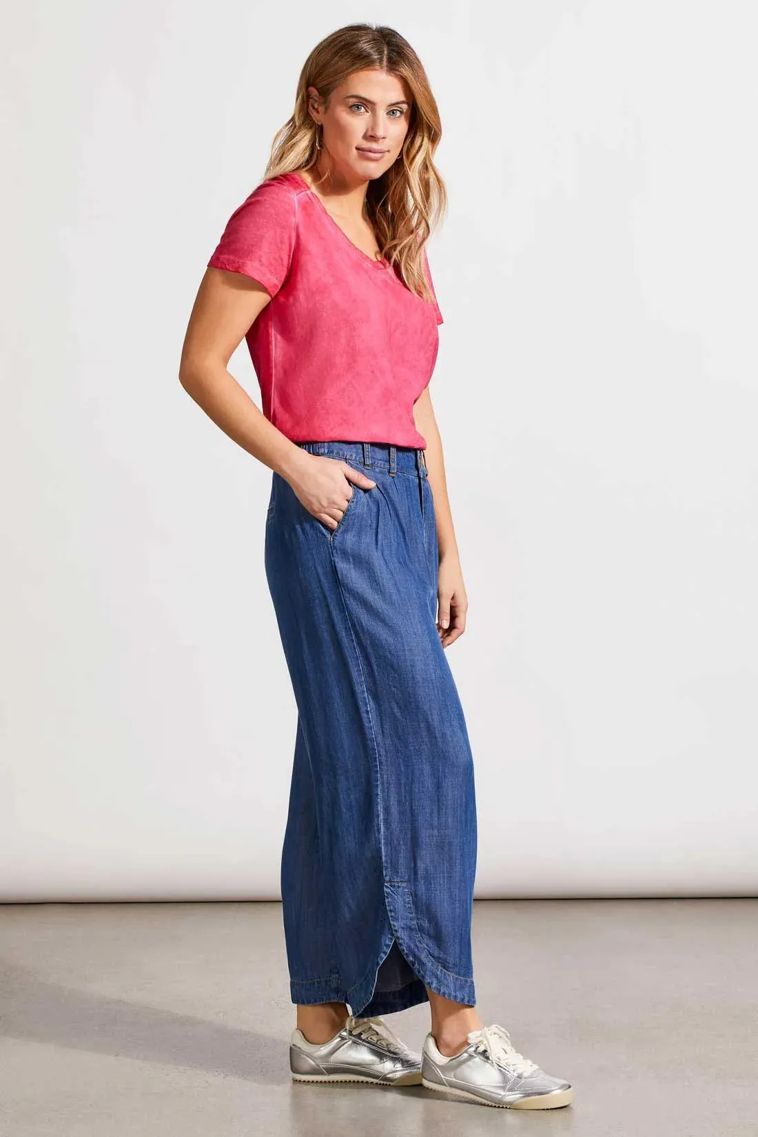 Tribal | Flowy Pleated Pant with Tulip Hem | Women's