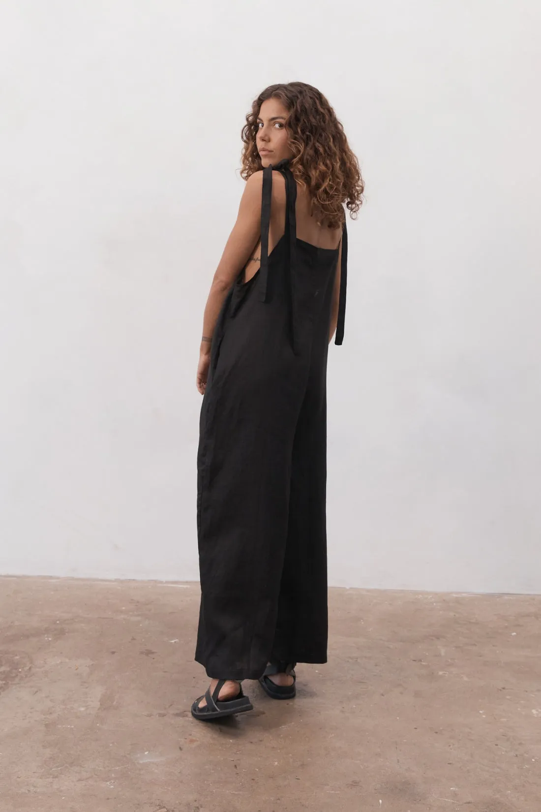 Turner Linen Jumpsuit Black