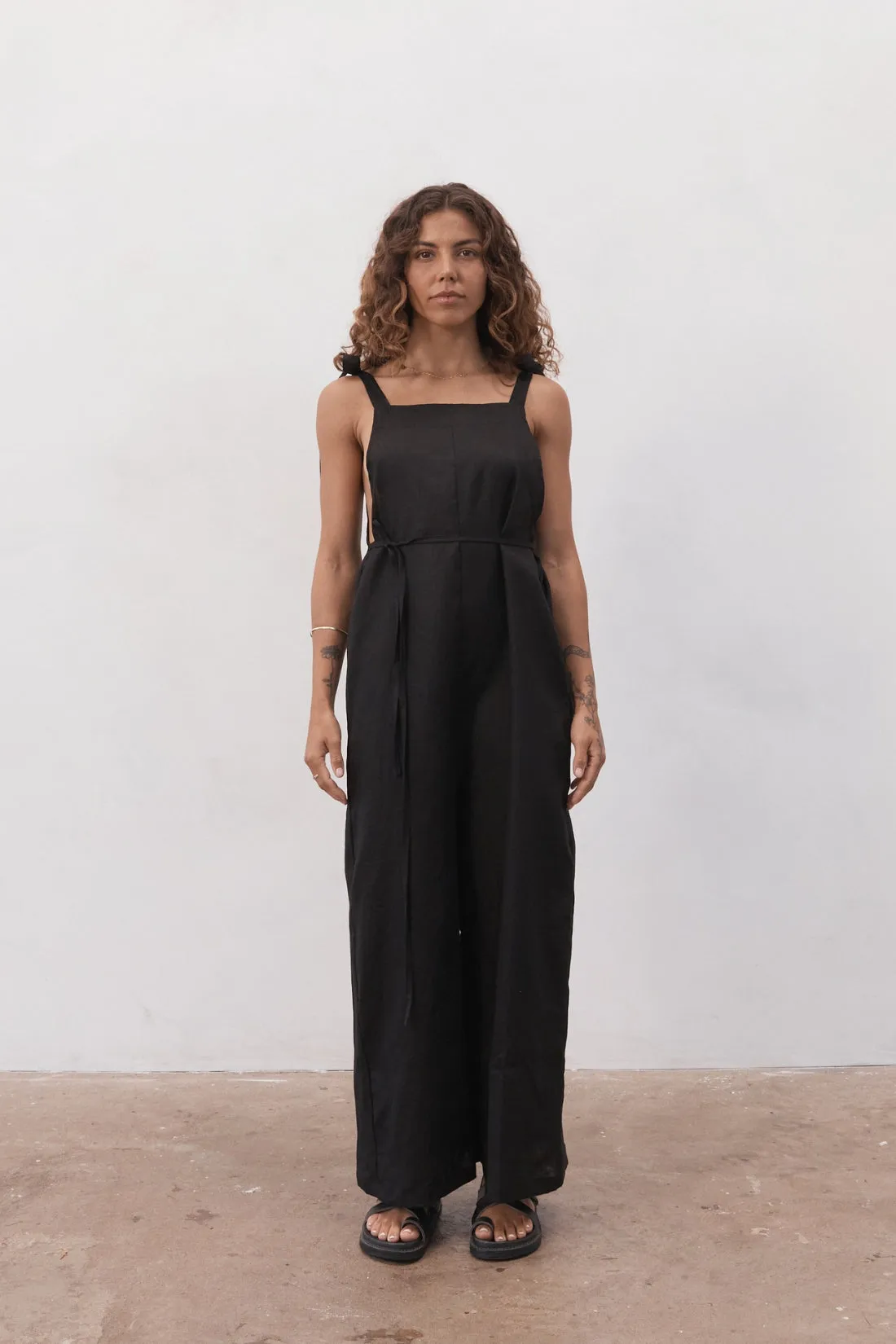 Turner Linen Jumpsuit Black