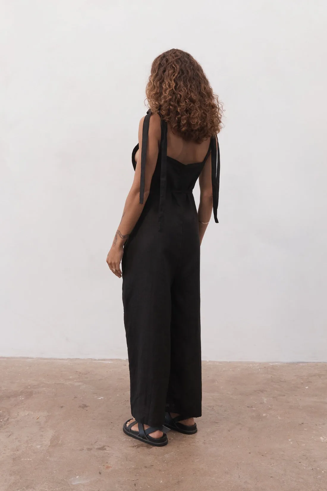 Turner Linen Jumpsuit Black