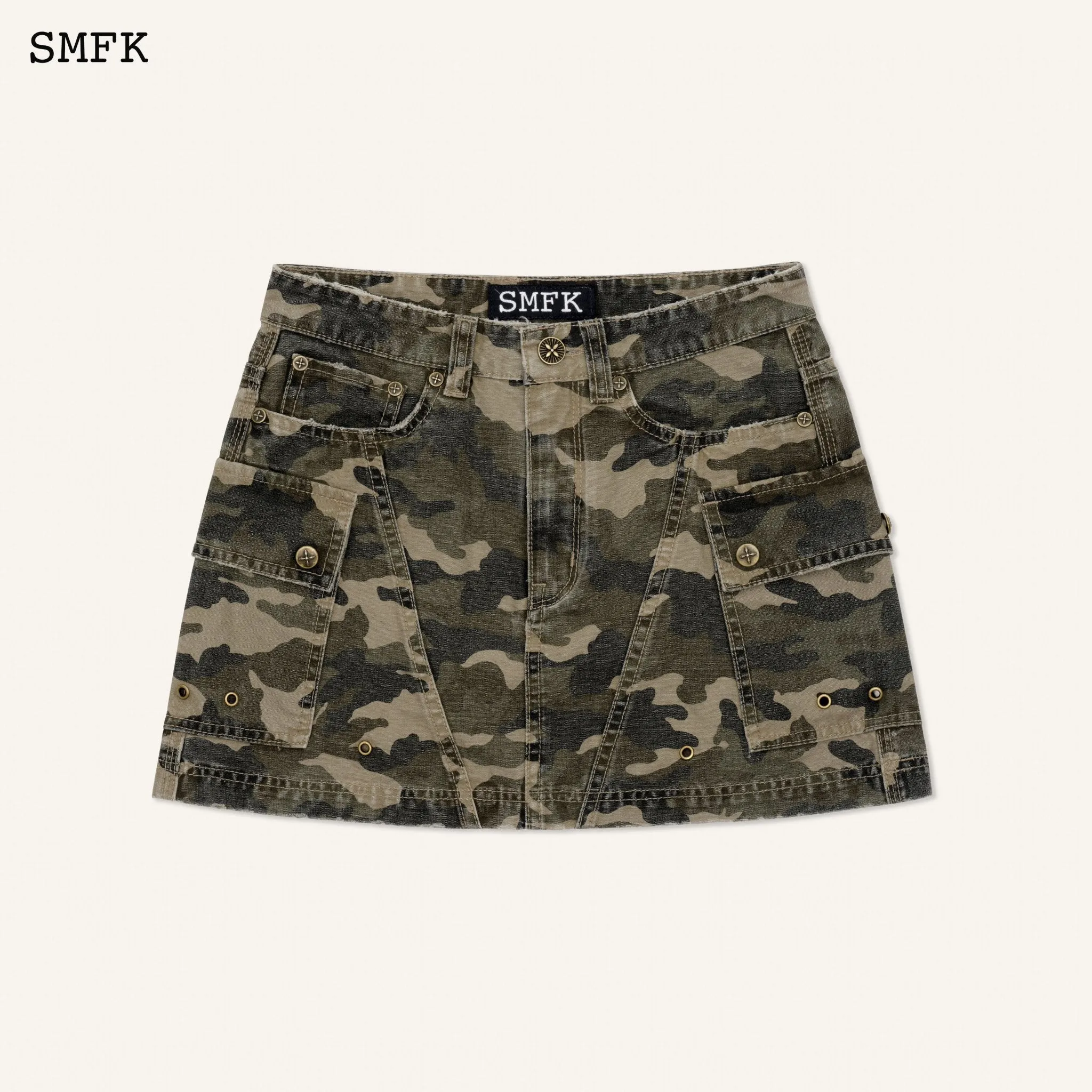 WildWorld Camouflage Stray Mini Skirt