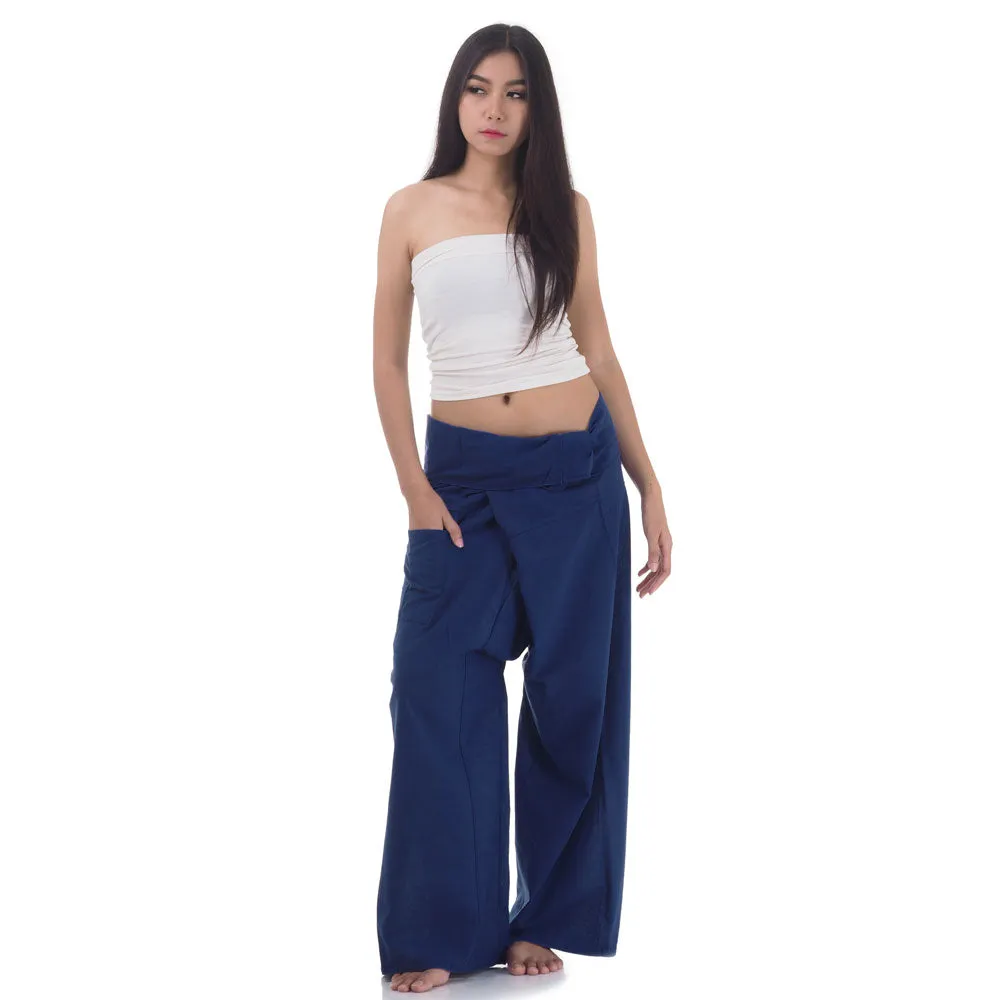 Women's Thai Fisherman Pants Moonlight Blue