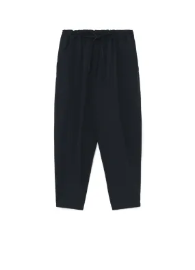 WOOL GABARDINE ELASTIC WAIST PANTS